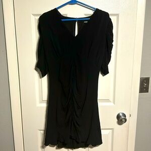 Express black textured mini dress - medium